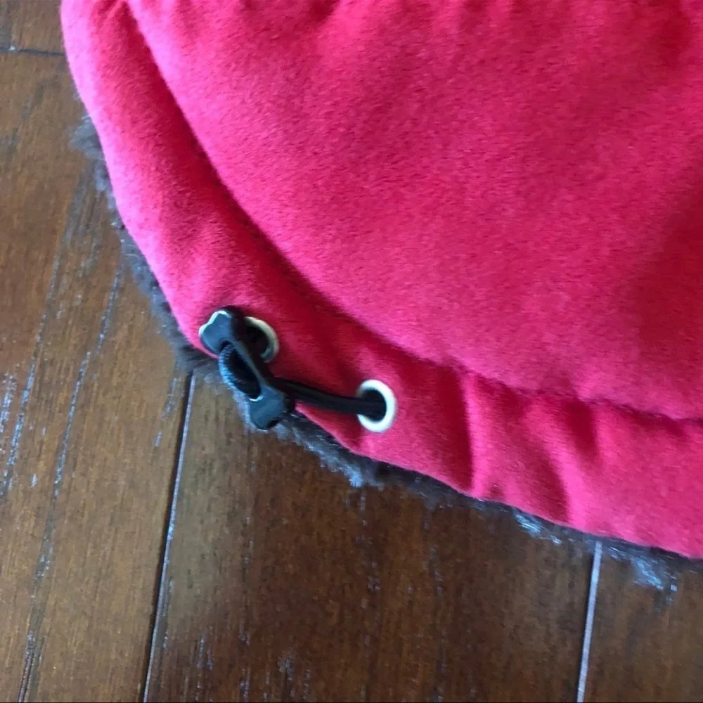 Red dog Faux Suede Coat Large - Picture 4 of 8